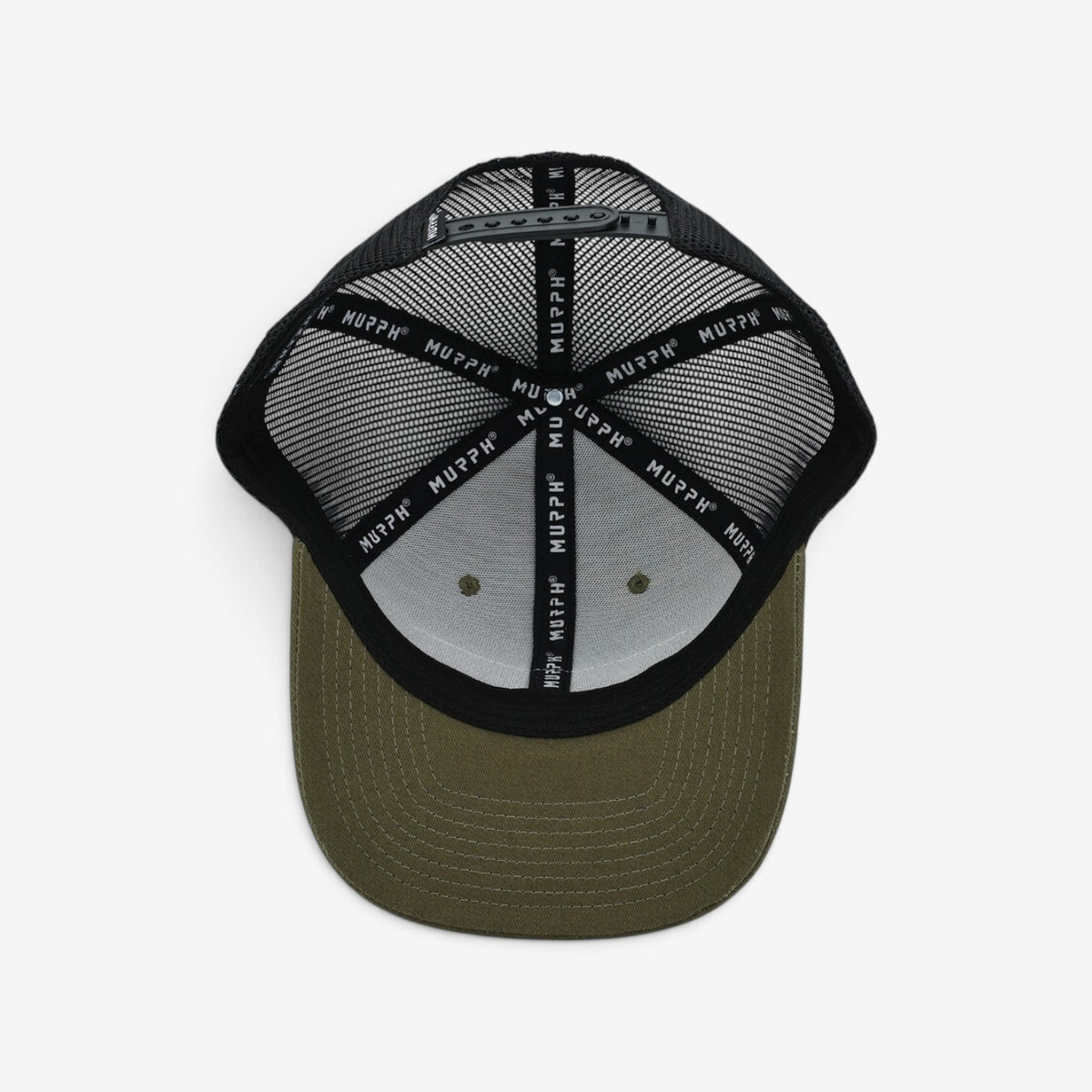Casquette Murph Trucker Olive Noir – vue de dos