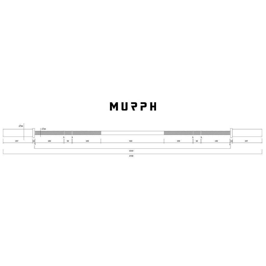 Competition Bar 25lbs MURPH Black Zinc