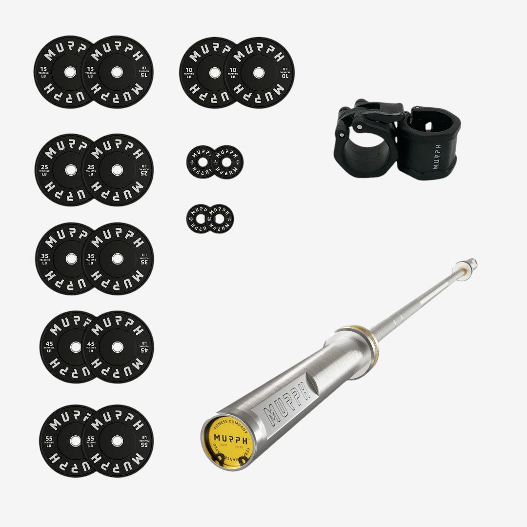Training bumper plates kit 4.0 Murph 385lbs / Chrome bar