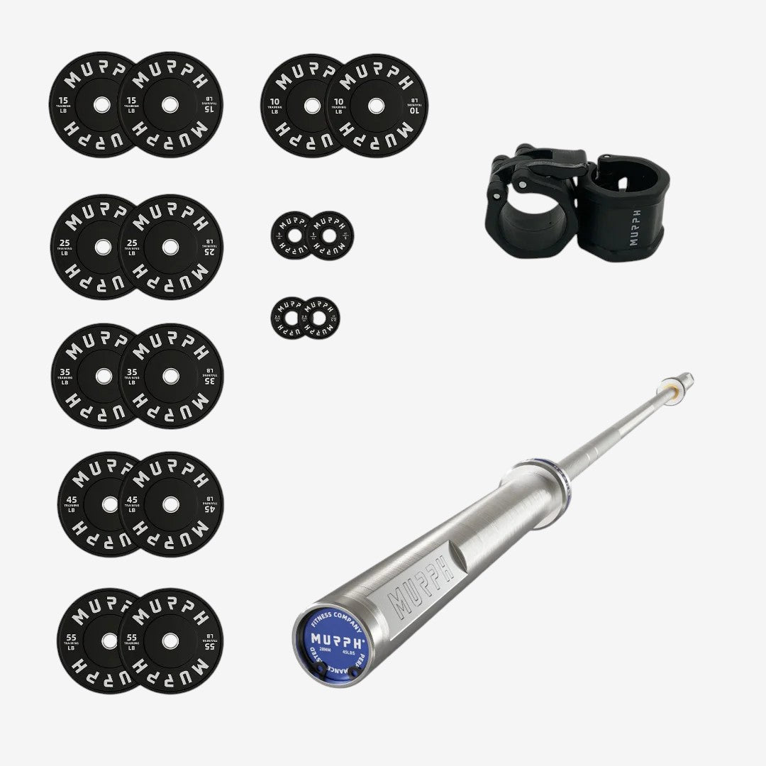 Training bumper plates kit 4.0 Murph 385lbs / Chrome bar