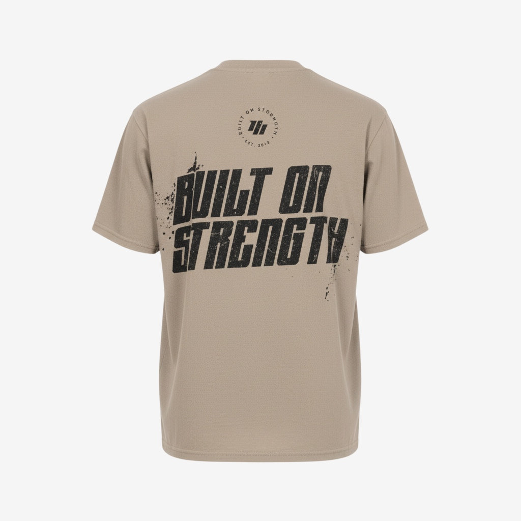 T-shirt Oversized MURPH Built on Strength - Tan