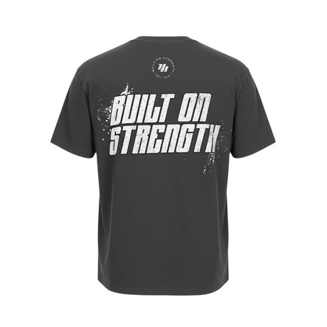 T-shirt MURPH gris charbon, dos imprimé Built on Strength
