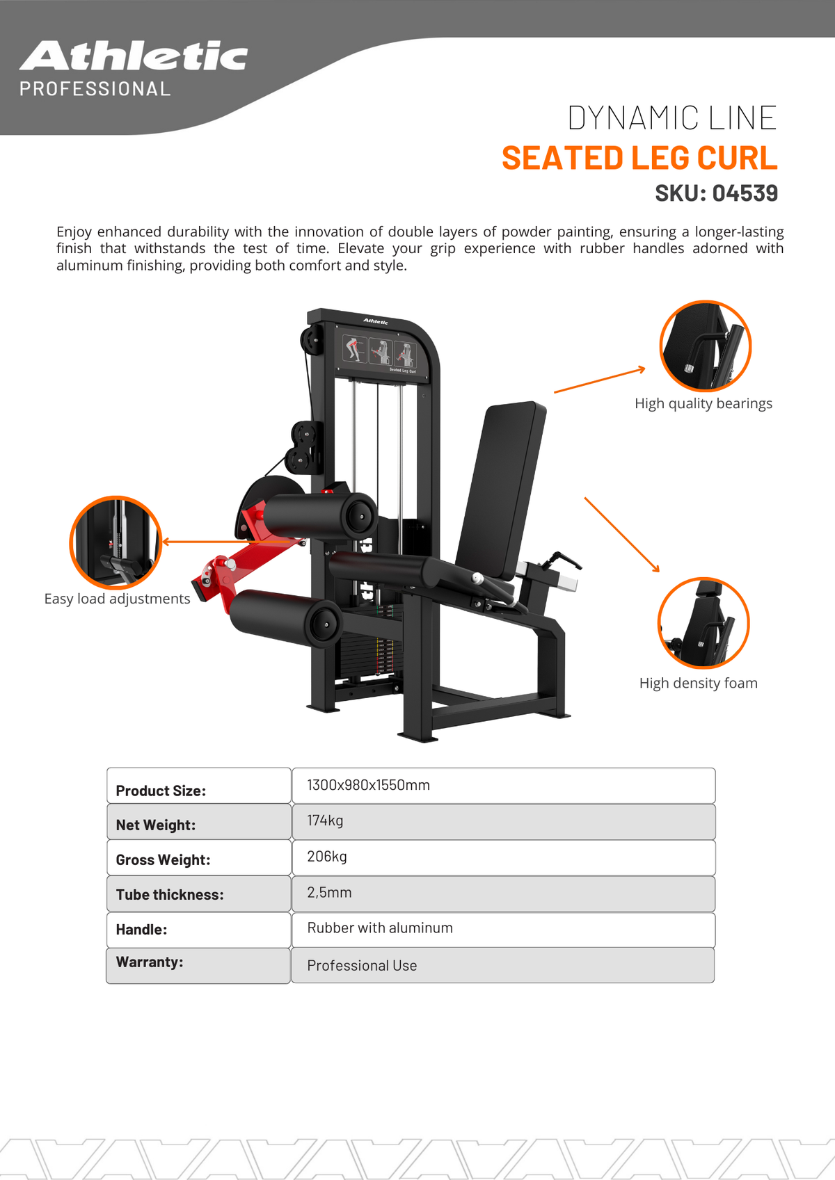 Dynamic Line Seated Leg Curl