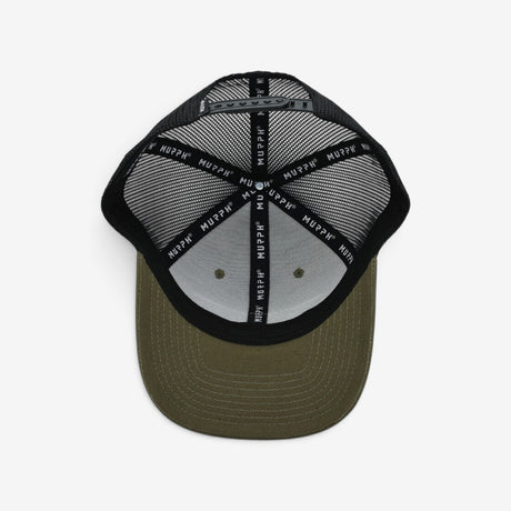 Casquette Murph Trucker Olive Noir – vue de dos
