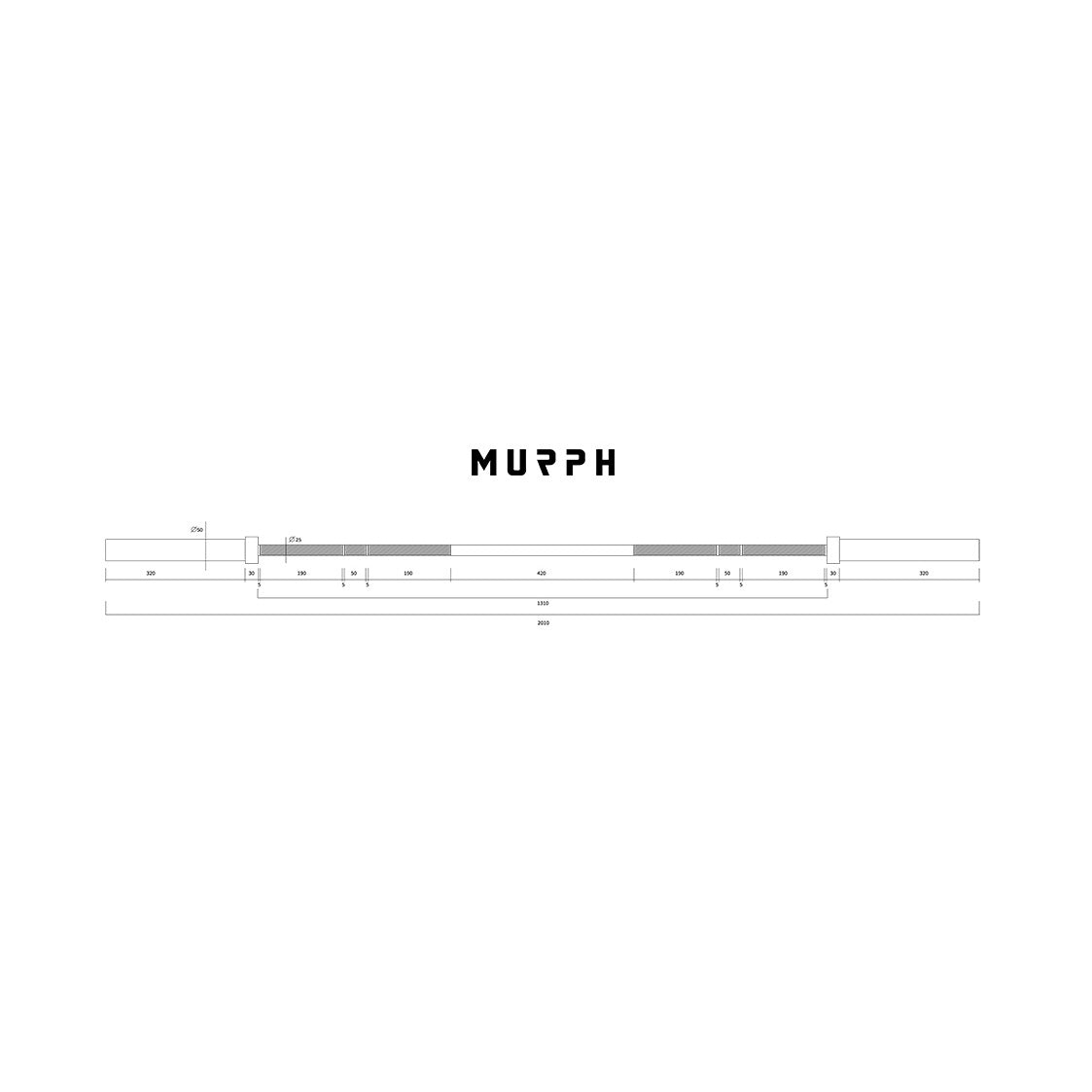 Olympic Bar 2.0 35lbs MURPH All Black