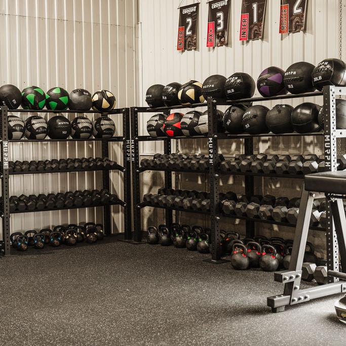 72" Dumbbell / Wall Ball / Kettlebell Rack