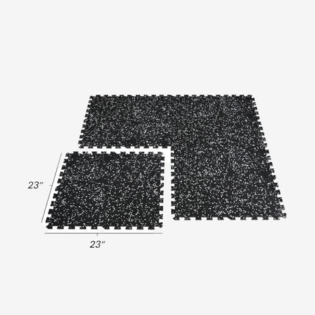 Tuile de caoutchouc 2'x2' - BLACK - Serie Classic 8mm