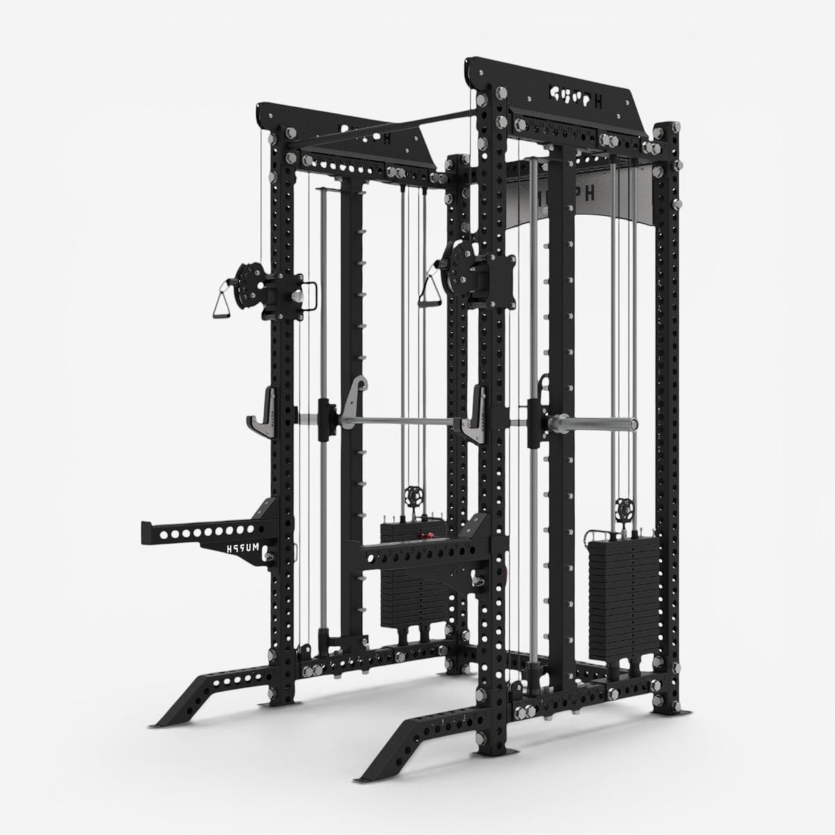 MURPH TORC – Hybrid Half Rack with Dual Pulley and Smith Machine