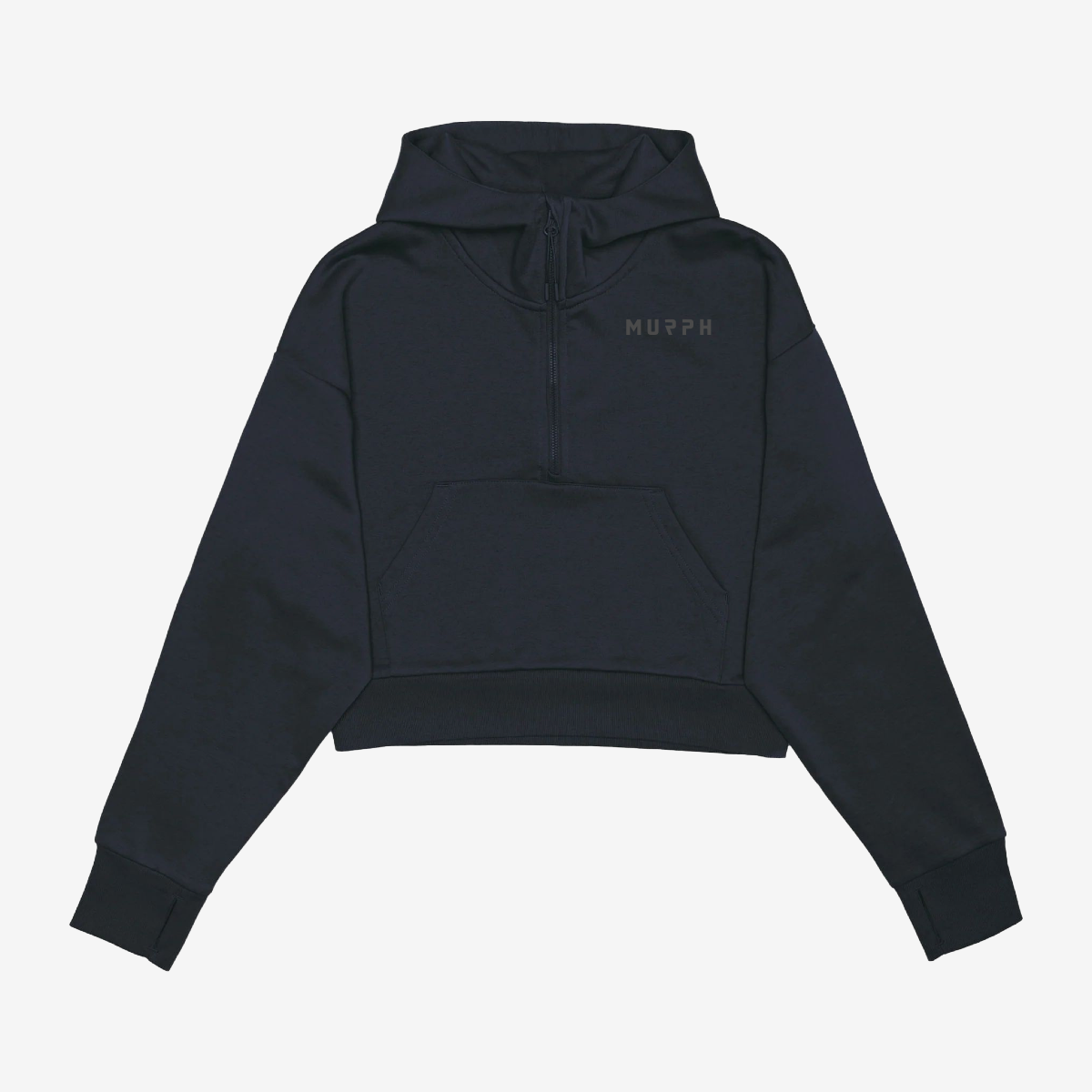 MURPH Cropped Hoodie - Black