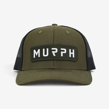 Casquette Murph Trucker Olive Noir – vue de face frontale